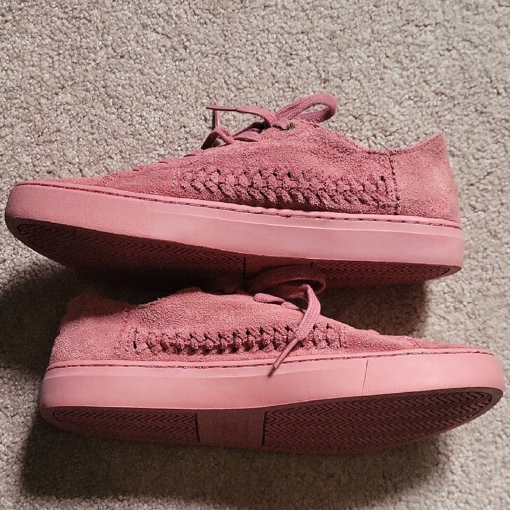 Toms Pink Suede Sneakers with Textured Weave - Picture 13 of 13